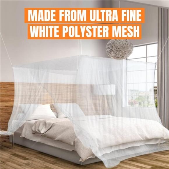 Ultra Large Mosquito Net with Carry Bag, Bug Netting with 2 Openings - Picture 2 of 6